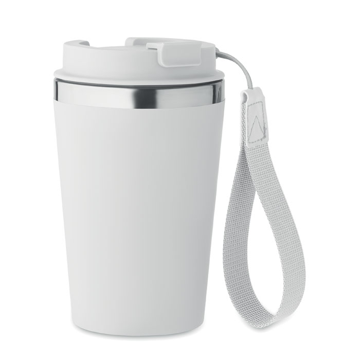 TOPAZ - Dubbelwandige beker 350ml - met logo of onbedrukt bestellen - Wit