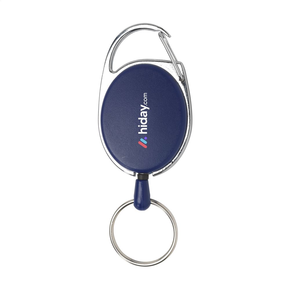 Aspen RollerClip Keychain - met logo of onbedrukt bestellen - blauw