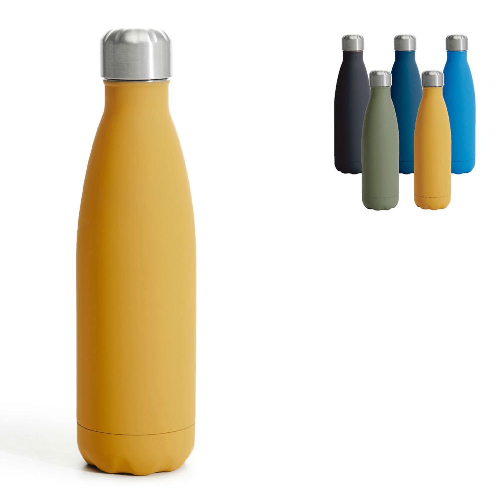 Sagaform Nils stalen fles Rubber 500ml - met logo of onbedrukt bestellen