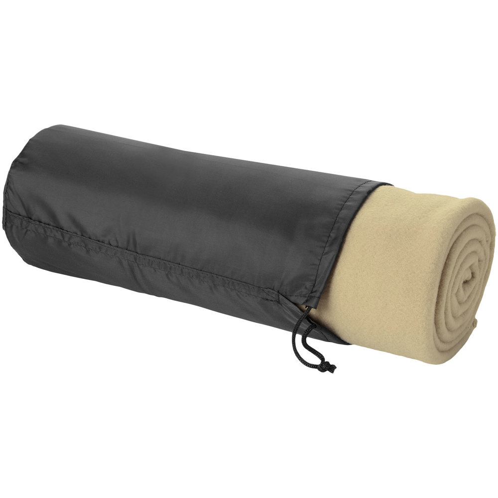 Huggy fleecedeken met hoes 150x120 cm - kopen of bedrukken - Beige
