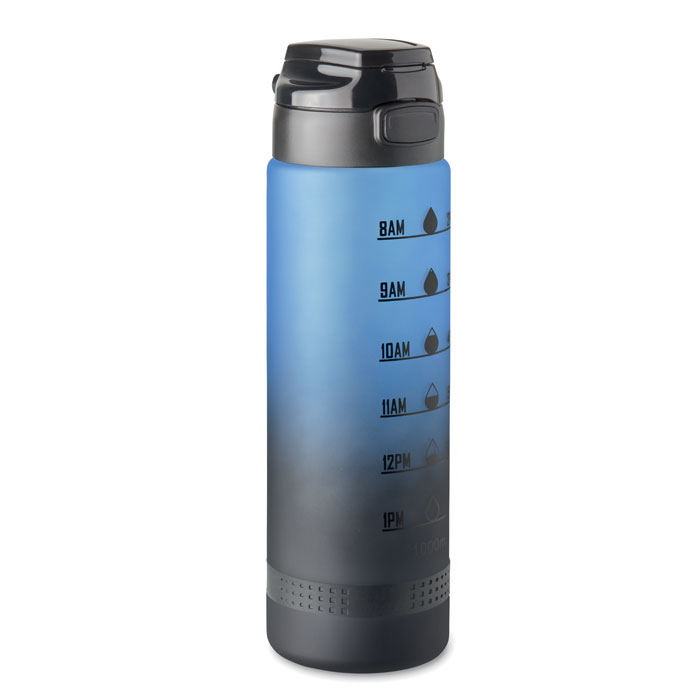 LEVEL - Sportwaterfles RPET 1L - voor bedrijven en relatiegeschenken - Blauw