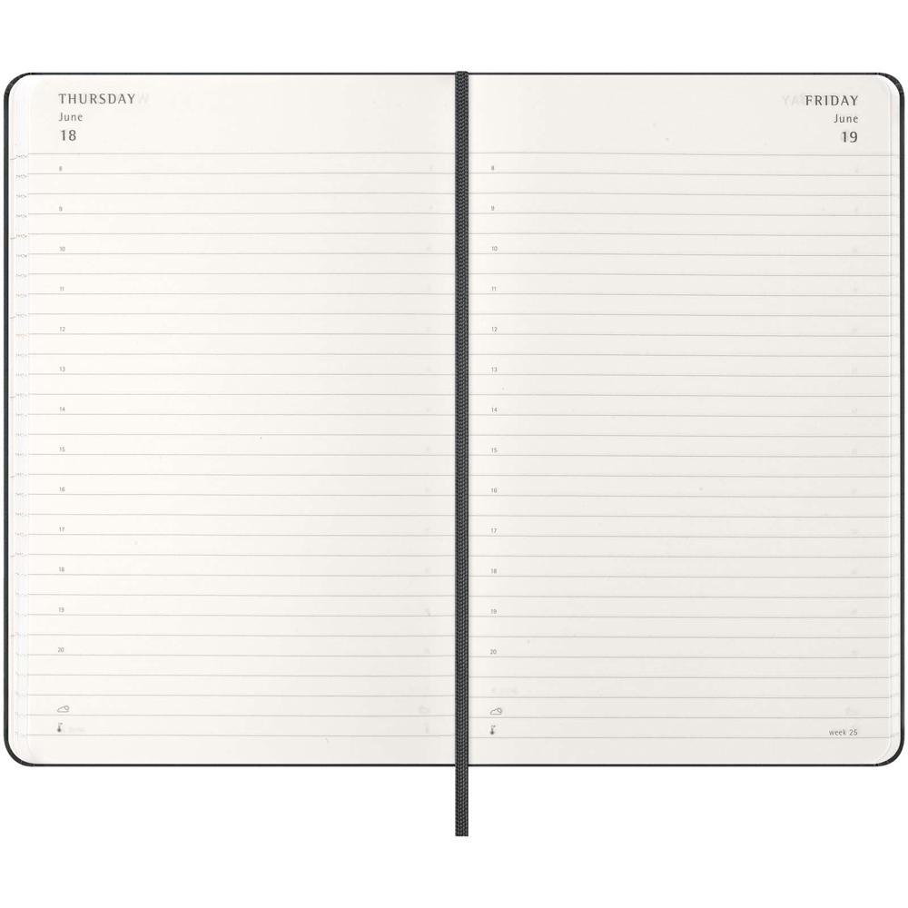 Moleskine dag-agenda voor 12 maanden met harde kaft