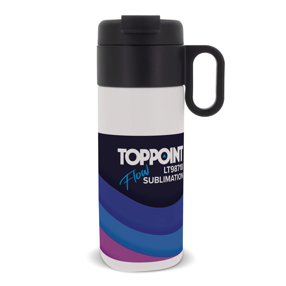 Thermofles Flow met handvat sublimatie 400ml - voor bedrijven en relatiegeschenken