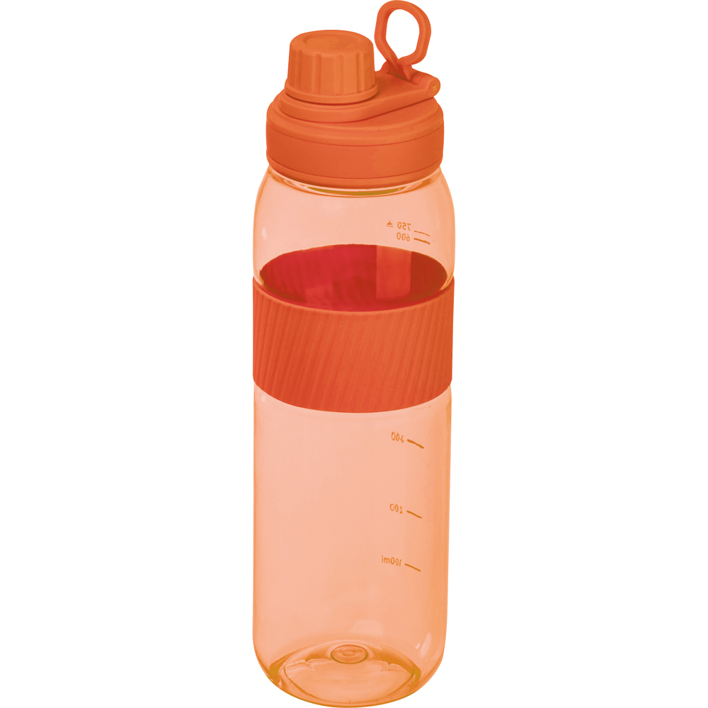 Tritan waterfles met siliconen handvat - Oranje