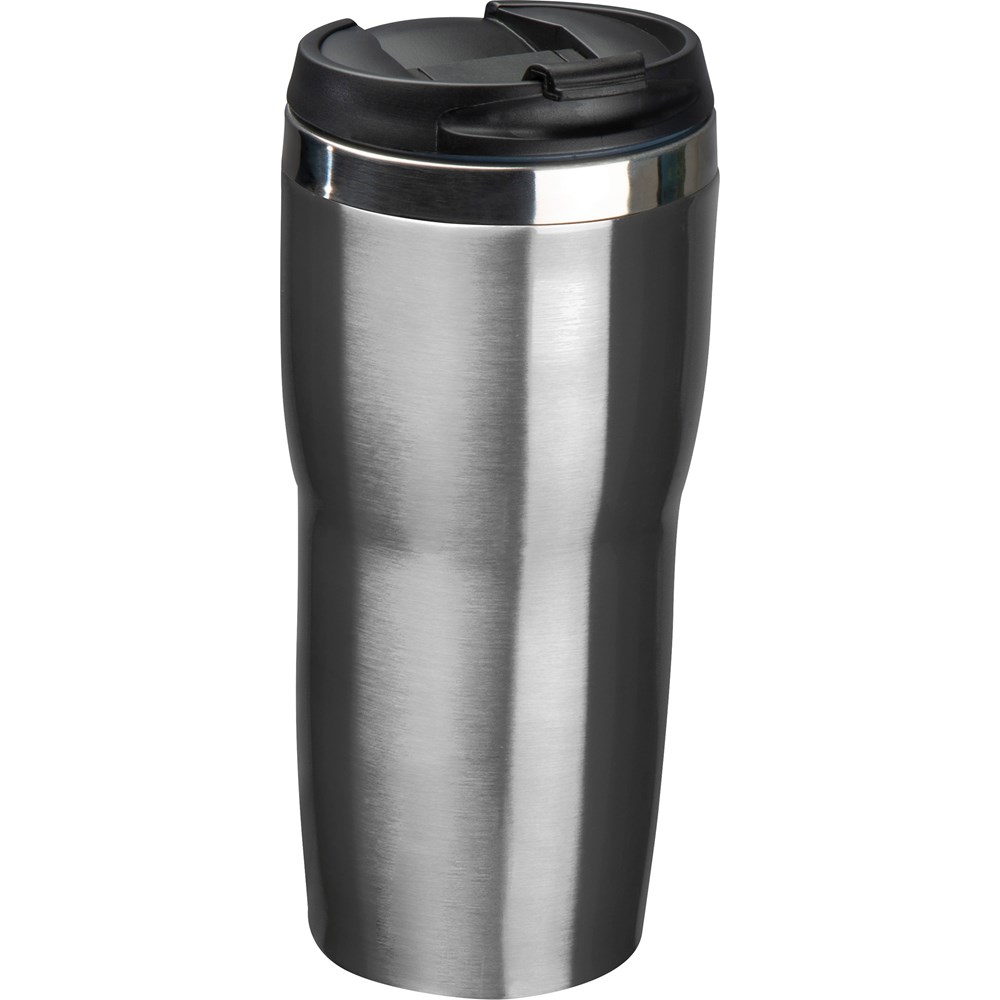 Drinkbeker met een RVS ommanteling, 500 ml - bedrukt of onbedrukt verkrijgbaar - zilvergrijs