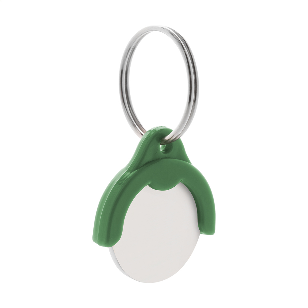Token - winkelwagenmuntje sleutelhanger 