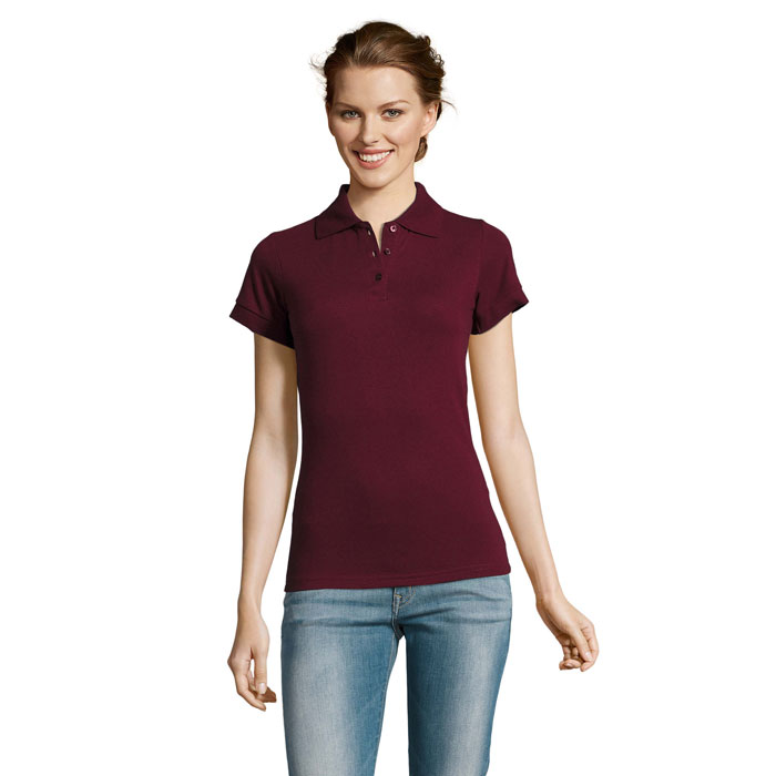 PRIME WOMEN - PRIME dames polo200g - bedrukt of onbedrukt verkrijgbaar - Burgundy