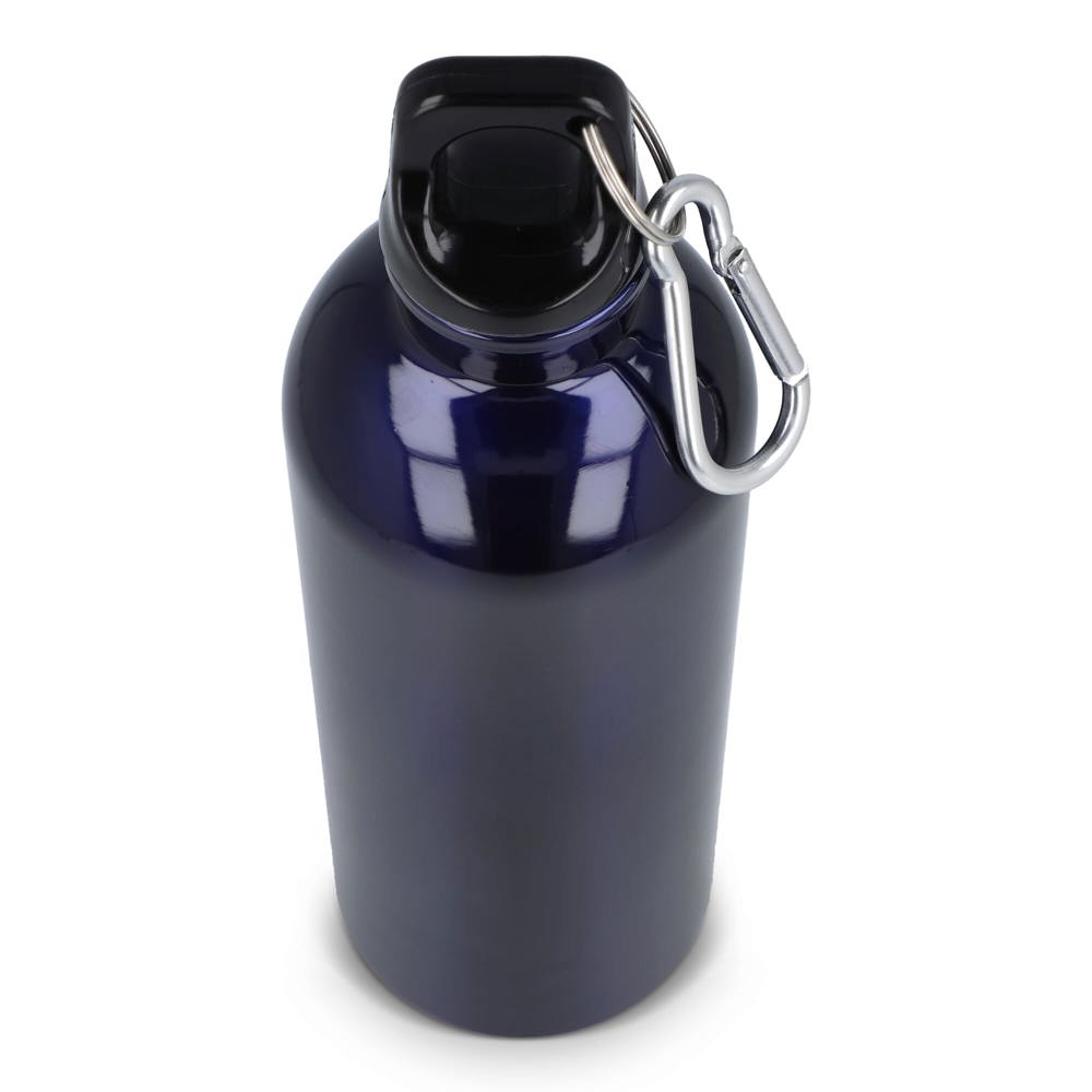 Gerecycled RVS Enkelwandige fles met Karabijnhaak 500ml