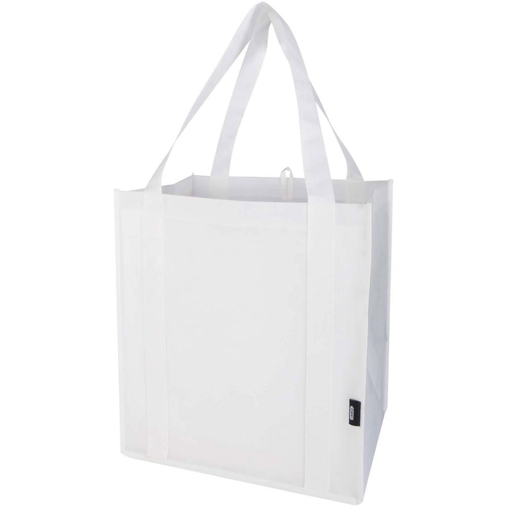 Liberty GRS gerecycled non woven draagtas met bodemplaat 29 l - met logo of onbedrukt bestellen - Wit