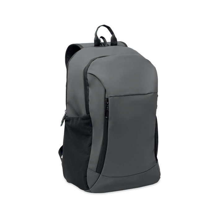 KOROVIN - 15" zachte PU laptop rugzak - voor bedrijven en relatiegeschenken - Steengrijs