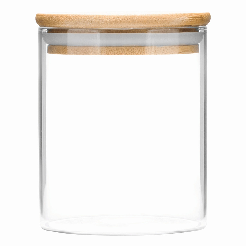 ECO STORAGE S - Glazen voorraadpot, kruiden enz., inhoud ca. 450 ml. - bedrukt of onbedrukt verkrijgbaar