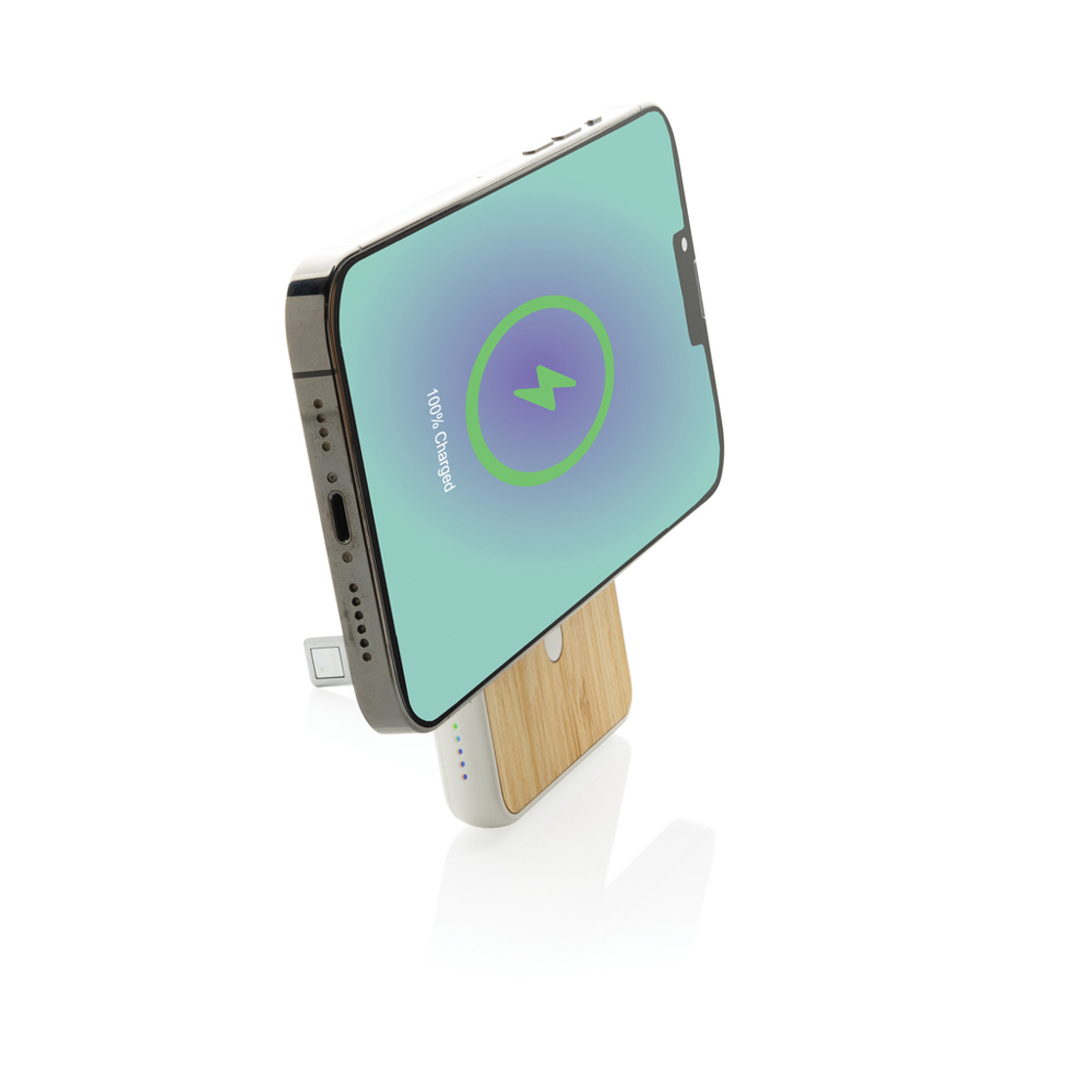 Zen RCS rplastic 5000 mah 5W magnetische bamboe powerbank