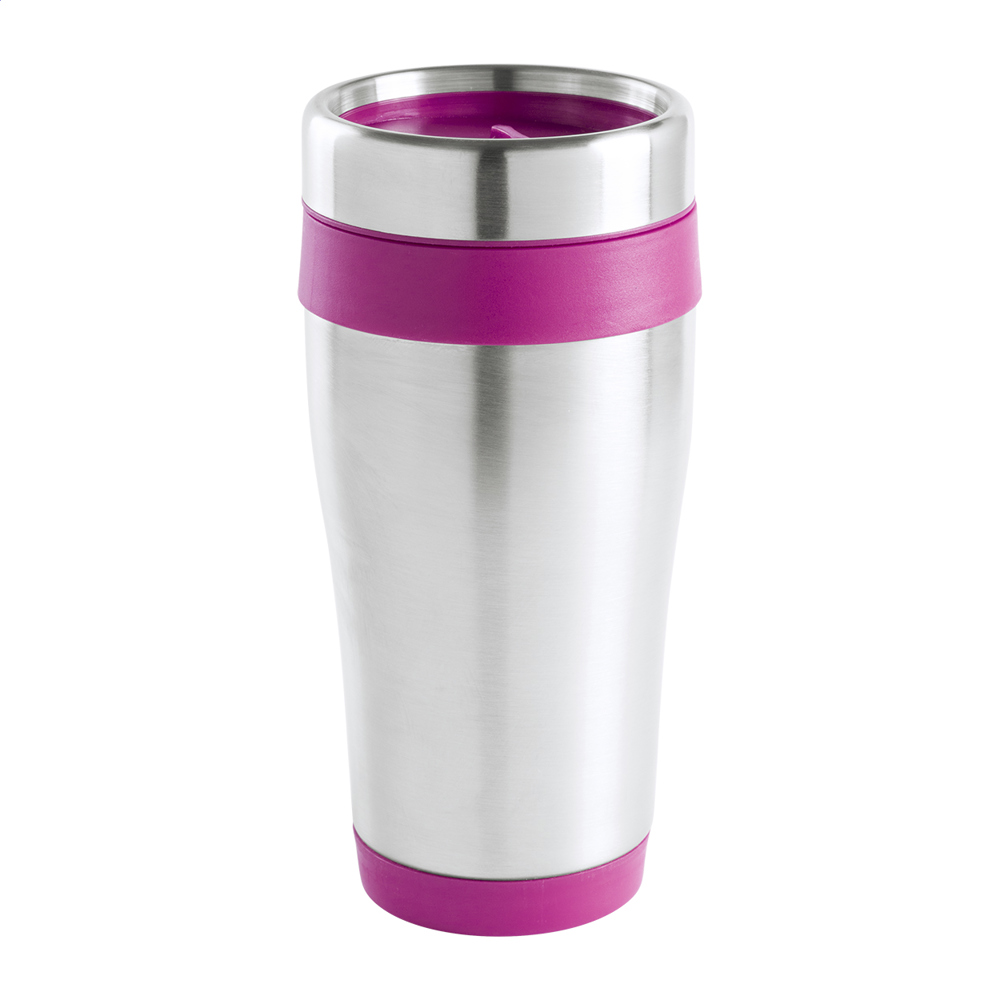 Caprol - thermo beker - kopen of bedrukken - fuchsia/zilver