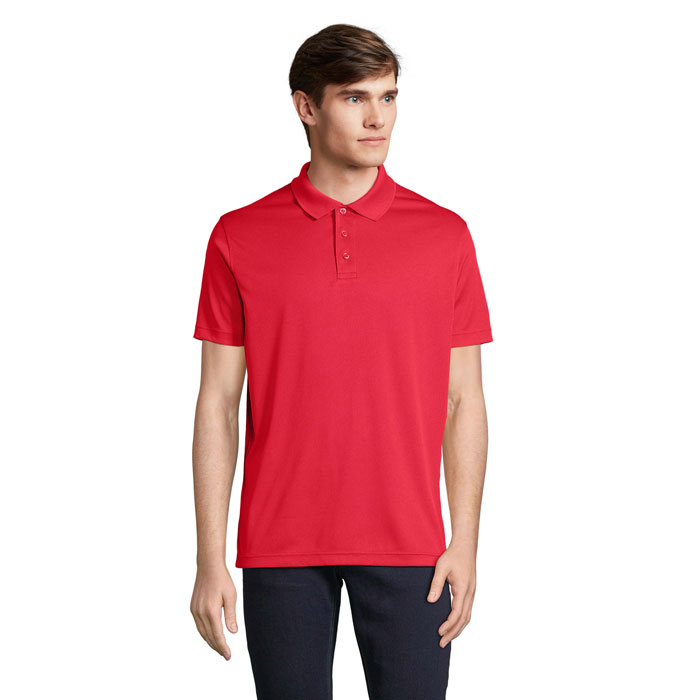 PITCHER - PITCHER UNISEX POLO - met logo of onbedrukt bestellen - Rood