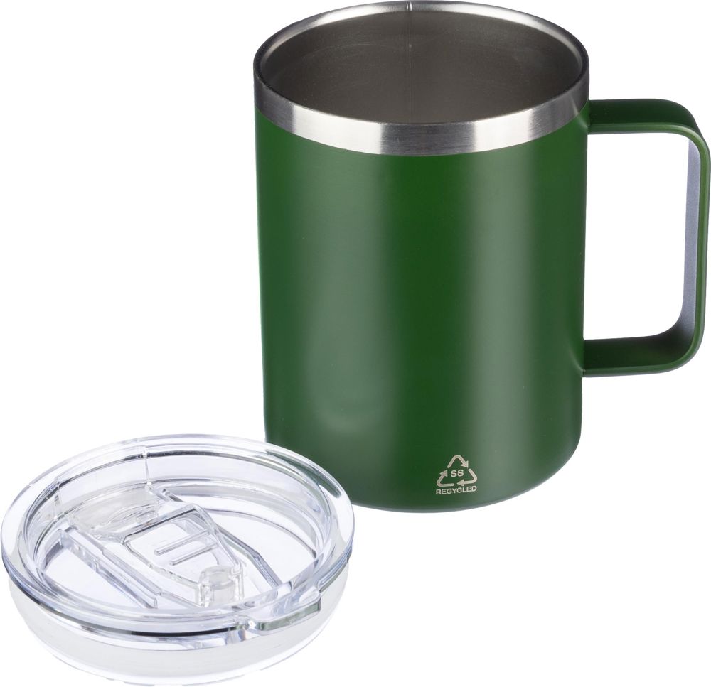 Gerecycled roestvrijstalen dubbelwandige to go mok (300 ml) Renate