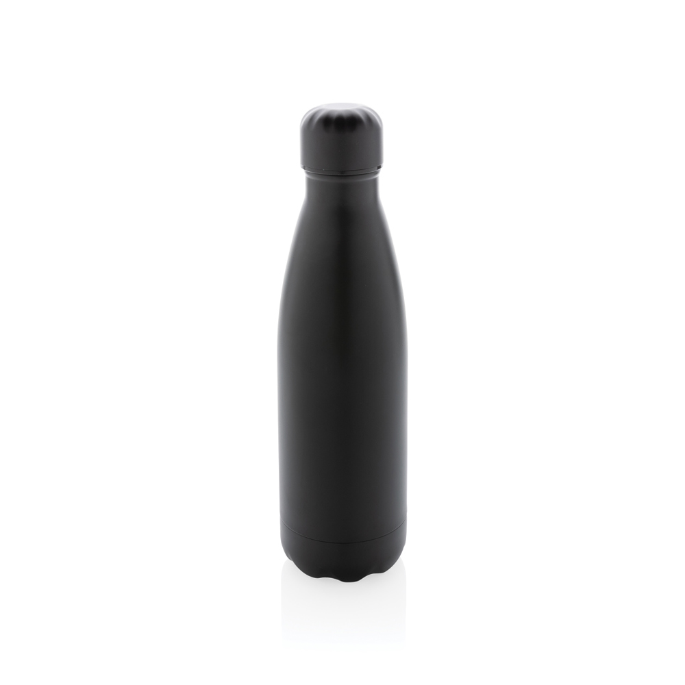 Unikleur vacuüm geïsoleerde roestvrijstalen fles 500 ml - bedrukt of onbedrukt verkrijgbaar - zwart (± PMS Black)