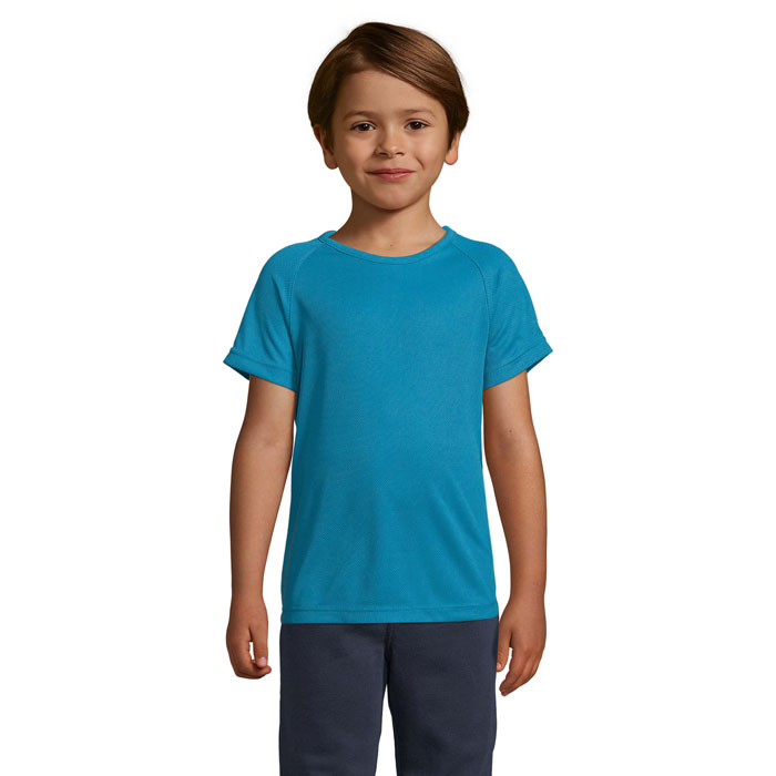 SPORTY KIDS - SPORTY kinder t-shirt 140g - met logo of onbedrukt bestellen - Aqua