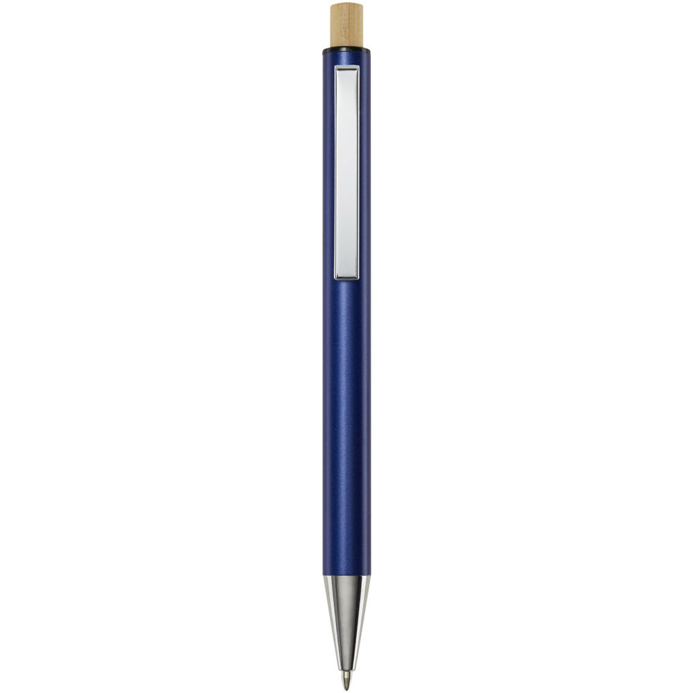 Cyrus balpen van gerecycled aluminium (zwarte inkt) - voor bedrijven en relatiegeschenken - Marineblauw