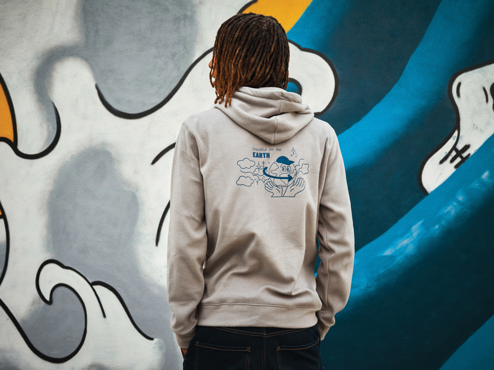 IQONIQ Trivor gerecycled polyester fleece hoodie