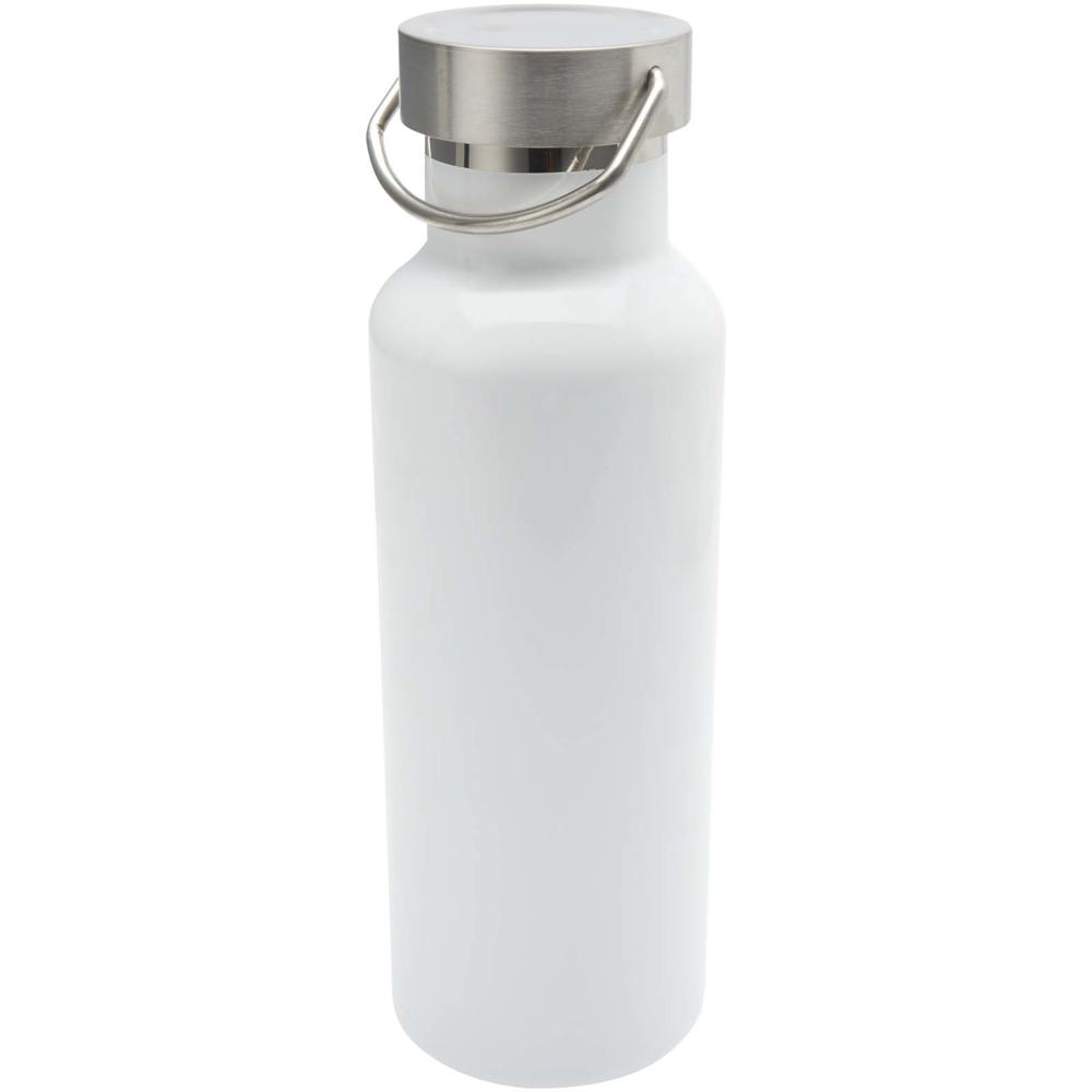Thor 500 ml RCS gecertificeerde waterfles van gerecycled roestvrijstaal - voor bedrijven en relatiegeschenken - Wit