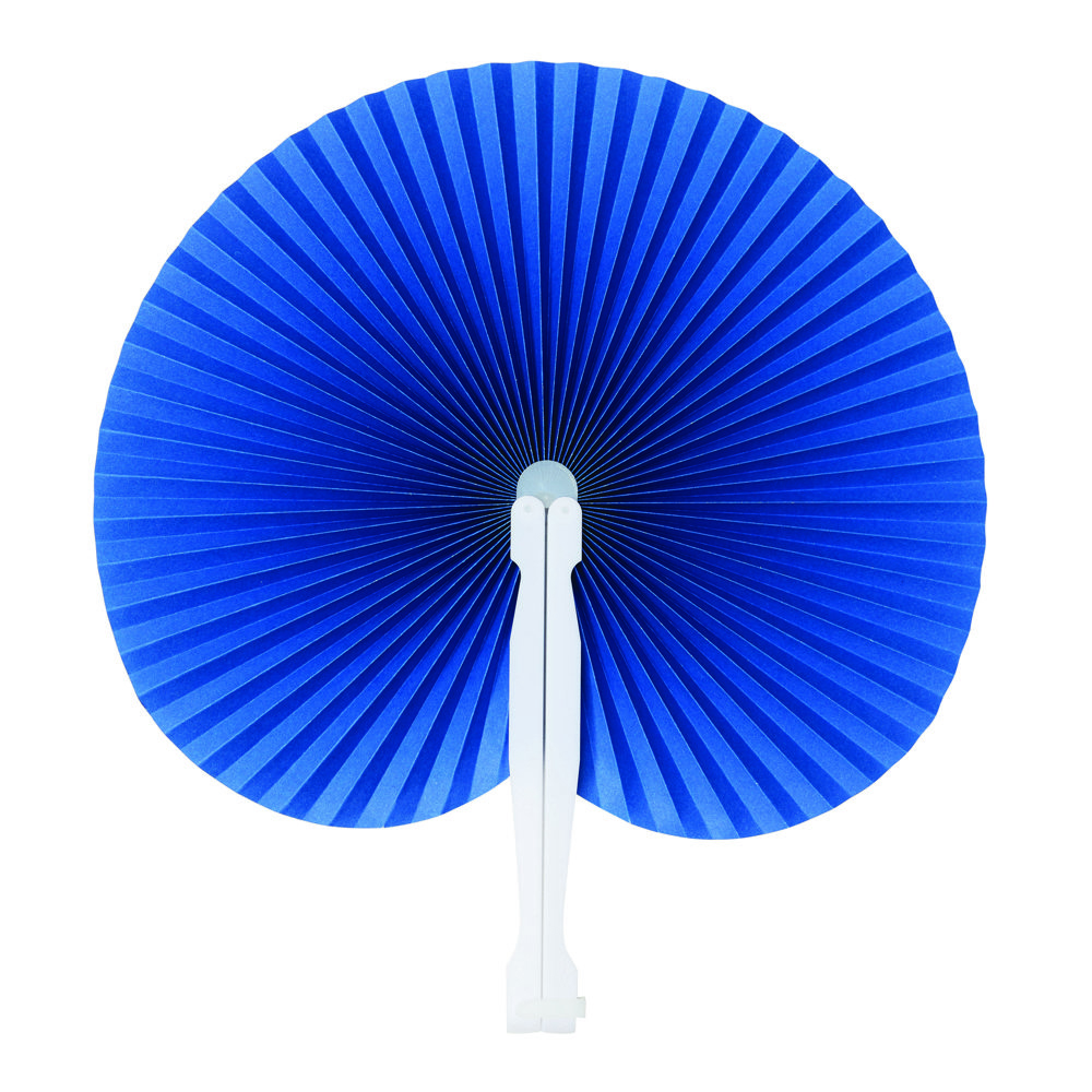 PEACOCK - Opvouwbare waaier - voor bedrijven en relatiegeschenken - donkerblauw