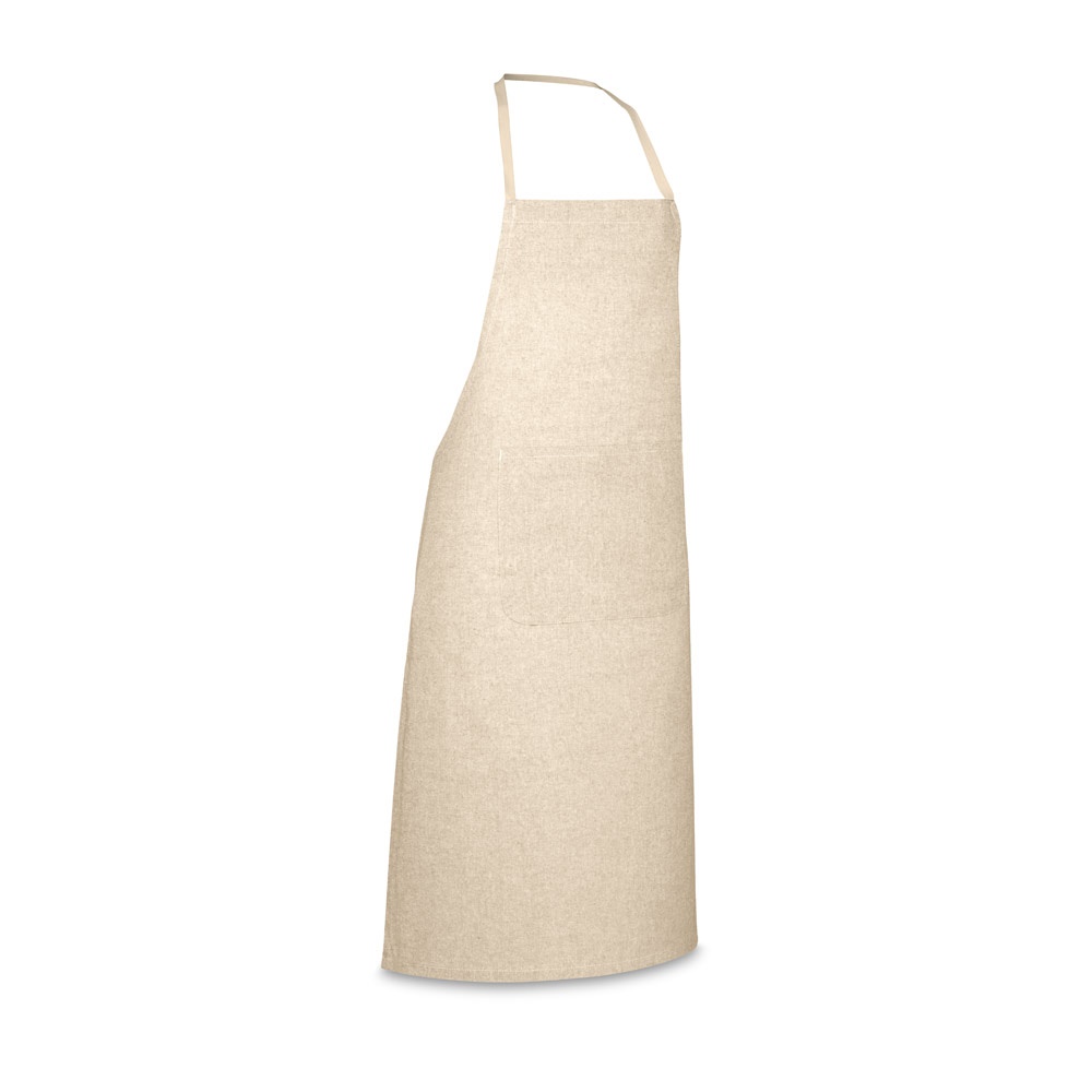 ZIMBRO. Schort met gerecycled katoen (140 g/m²) - kopen of bedrukken - naturel