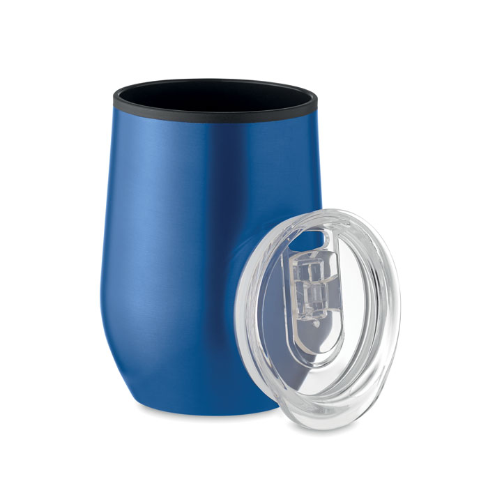 CHIN CHAN - Dubbelwandige reisbeker 350 ml - met logo of onbedrukt bestellen - blauw