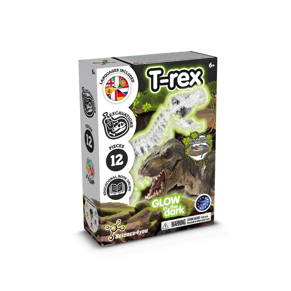 Fossil Excavation Kit I. Educatief spel voor kinderen - bedrukt of onbedrukt verkrijgbaar