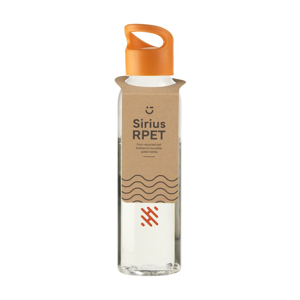 Sirius GRS RPET 650 ml - voor bedrijven en relatiegeschenken - transparant oranje