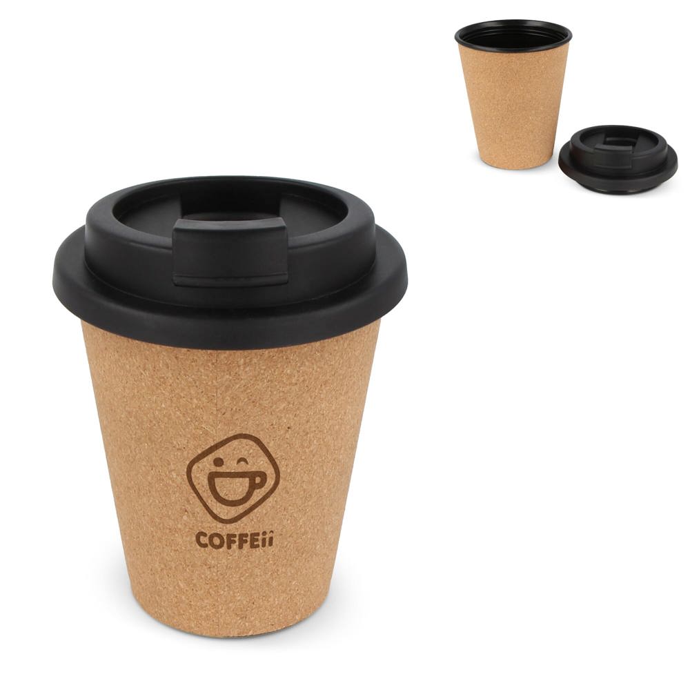 R-PP Kurk koffiebeker 350 ml - voor bedrijven en relatiegeschenken