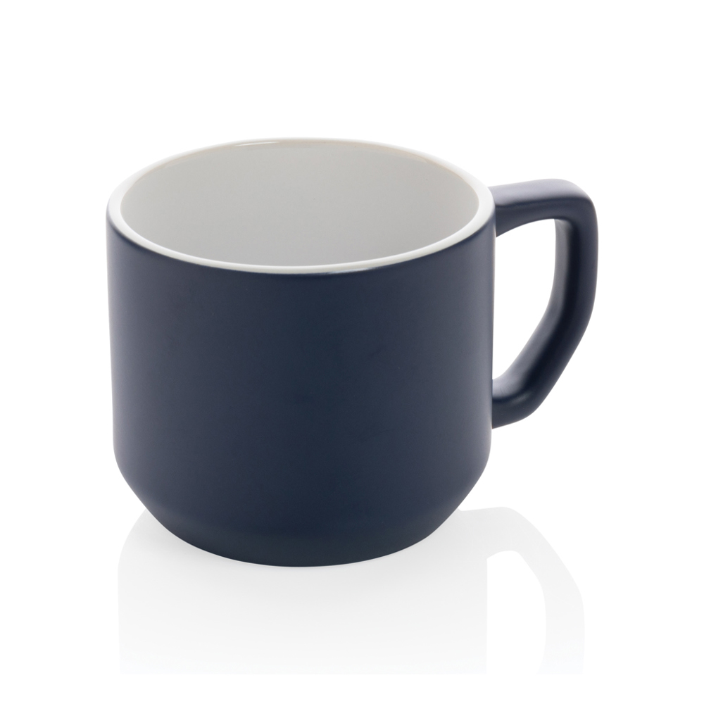 Keramische moderne mok 350 ml - bedrukt of onbedrukt verkrijgbaar - donkerblauw (± PMS 19-3940TCX)
