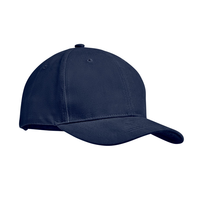 TEKAPO - 6 PANELEN BASEBALLPET 270G/M² - bedrukt of onbedrukt verkrijgbaar - Blauw