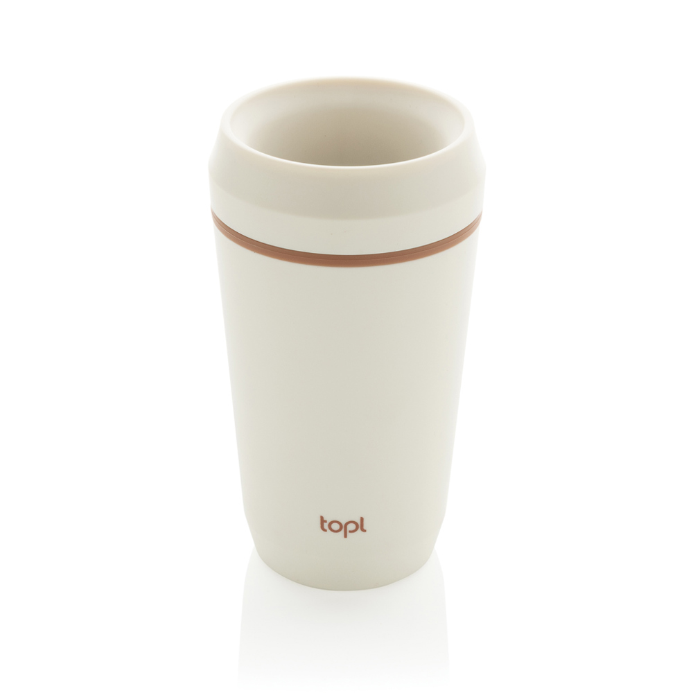 Topl Recycled Plastic To Go beker gepatenteerd 360 Lid 354ml