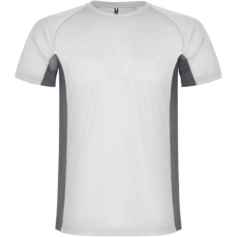Shanghai sportshirt met korte mouwen voor kinderen - bedrukt of onbedrukt verkrijgbaar - Wit, Donkerlood