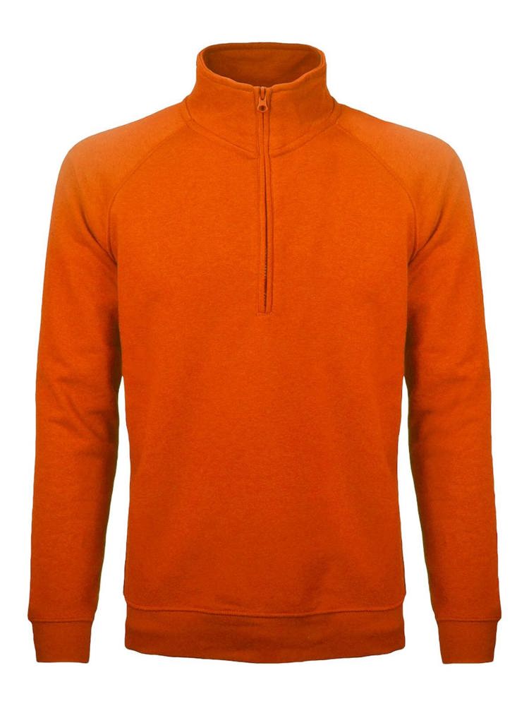 BS Sirio half zip sweater, 280 gr/m² - kopen of bedrukken - Oranje (PMS 1585C)