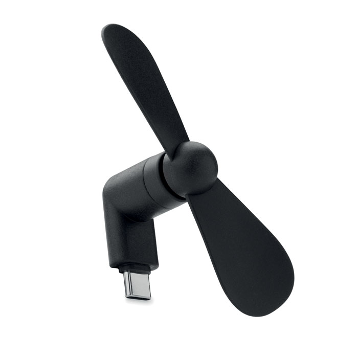 PHAN - Draagbare USB-ventilator - voor bedrijven en relatiegeschenken - Zwart