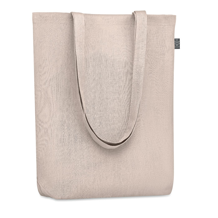 NAIMA TOTE - Hennep boodschappentas - bedrukt of onbedrukt verkrijgbaar - Beige