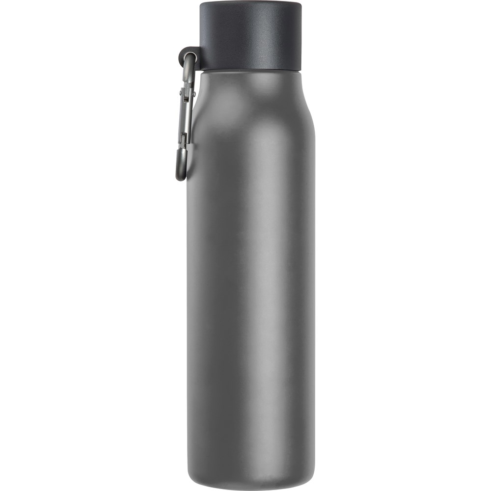 Dubbelwandige drinkfles met karabijnhaak, 600 ml