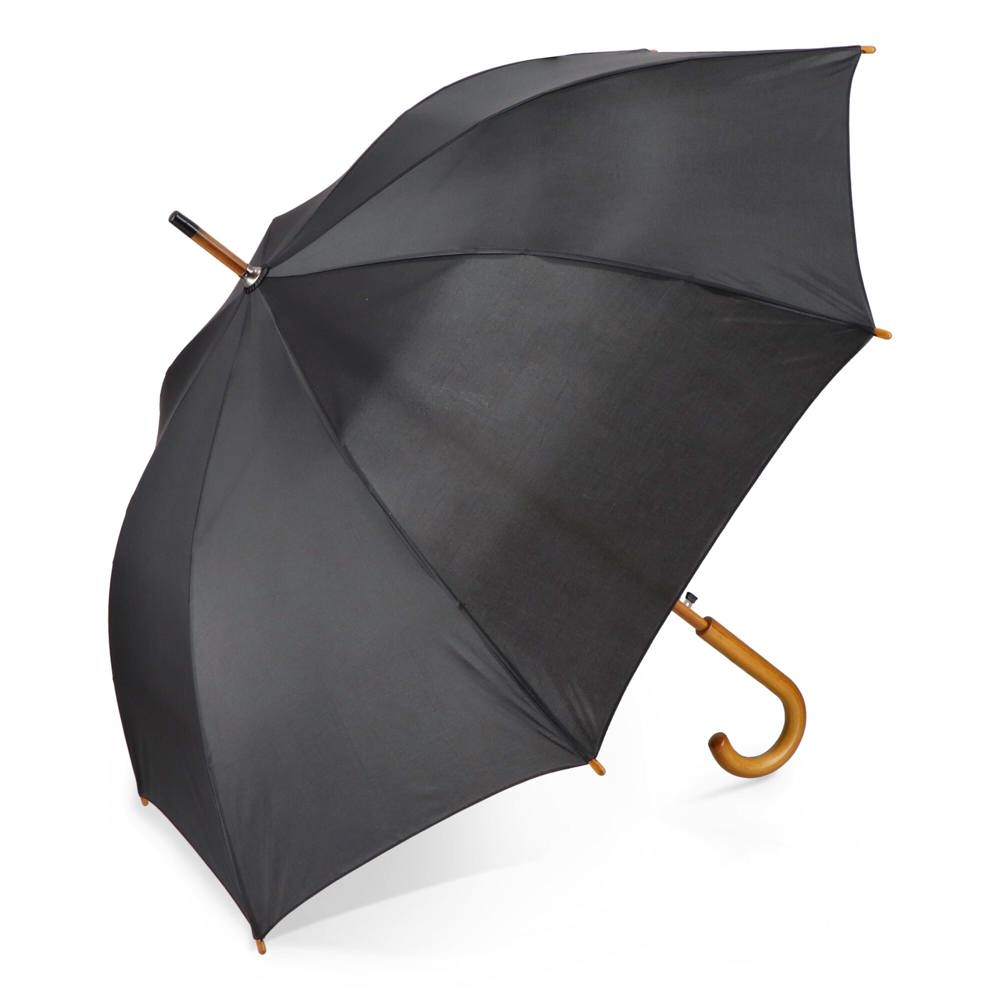 Aran 190T Polyester 23" Paraplu Auto open - voor bedrijven en relatiegeschenken - Zwart