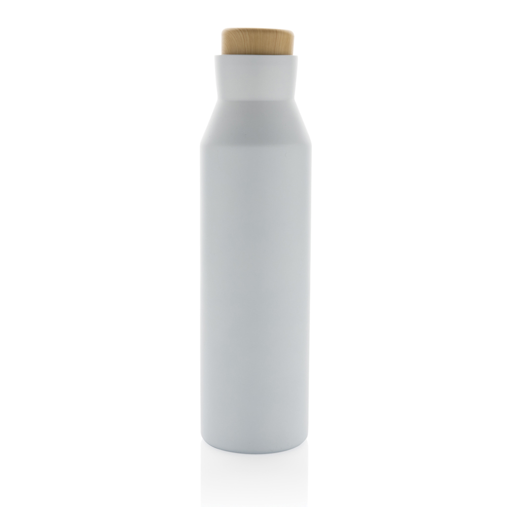 Gaia RCS-gecertificeerde gerecyclede rvs vacuümfles - kopen of bedrukken - wit (± PMS White)