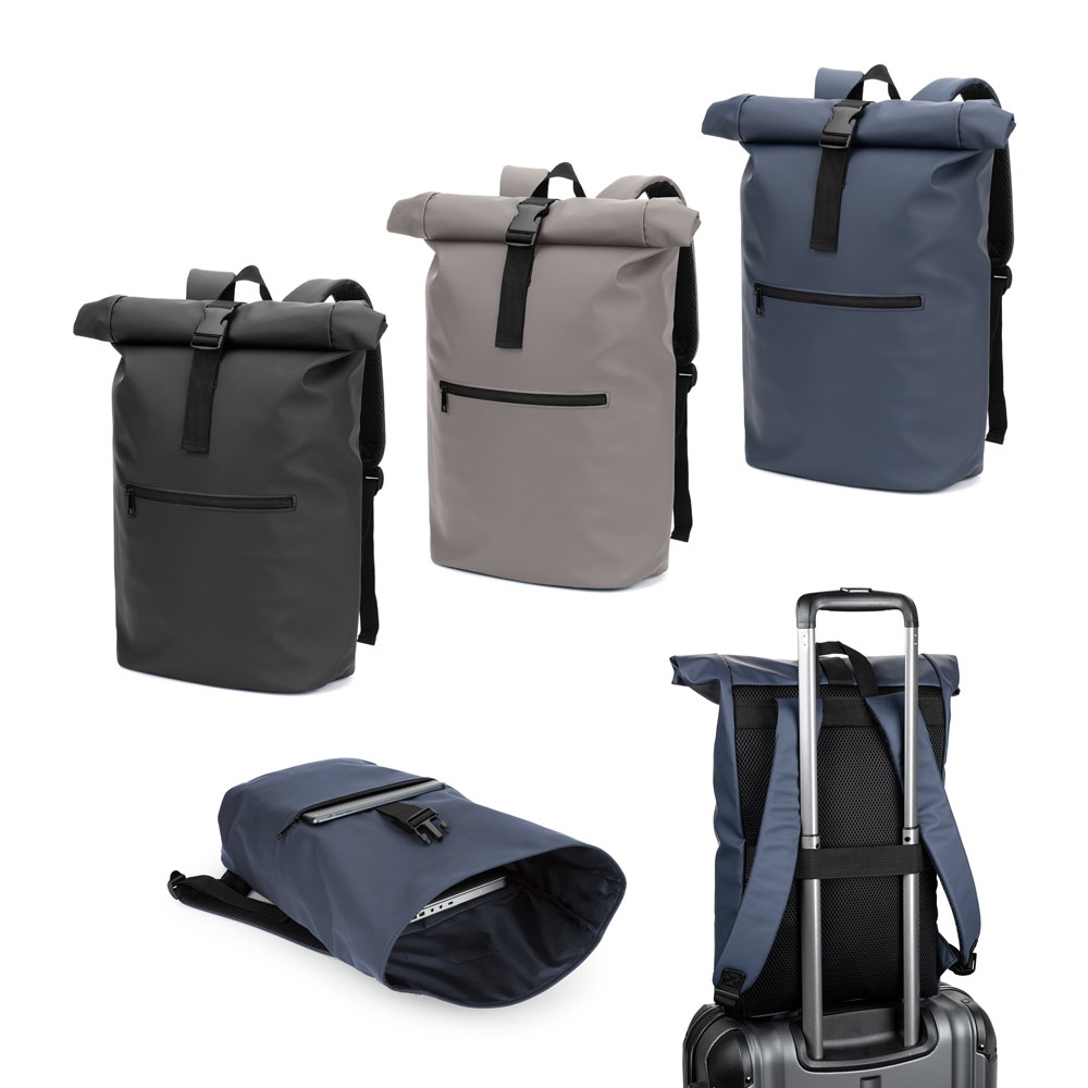 PORTLAND. PU-rugzak met roltop en een 16" laptopvak - kopen of bedrukken