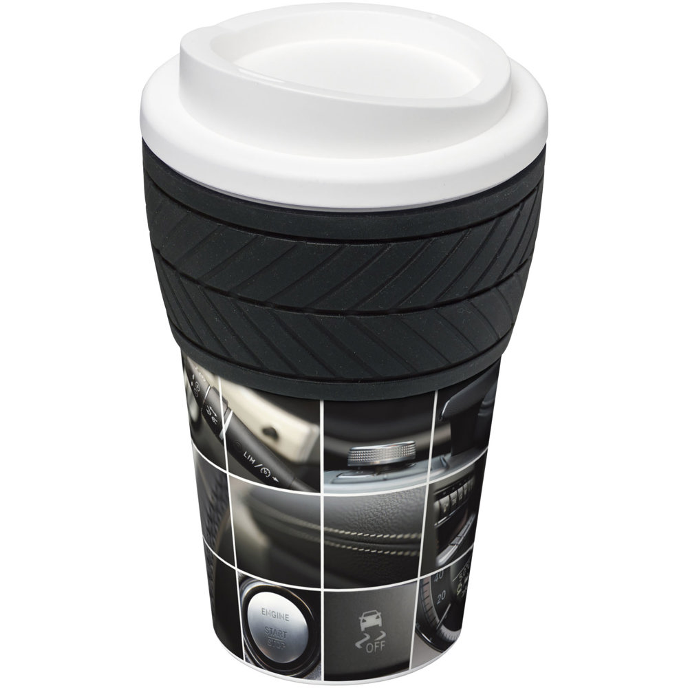 Brite Americano® tyre 350 ml geïsoleerde beker - bedrukt of onbedrukt verkrijgbaar - wit