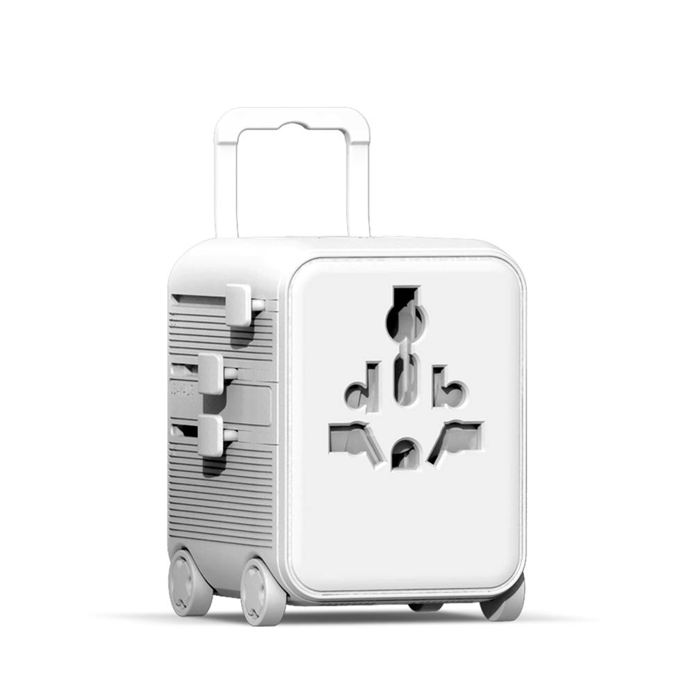 Xoopar Luggie GaN Wereldstekker Trolley - met logo of onbedrukt bestellen - wit