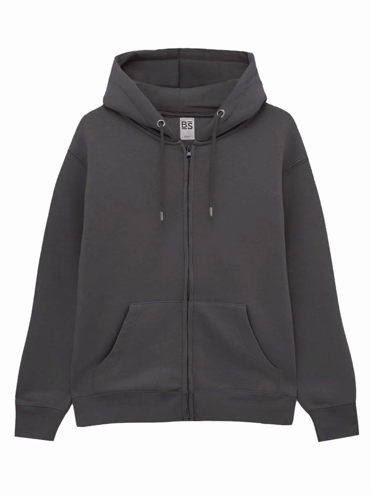 BS Vega full zip hoodie, 280 gr/m² - bedrukt of onbedrukt verkrijgbaar - Donkergrijs (PMS 7540C)
