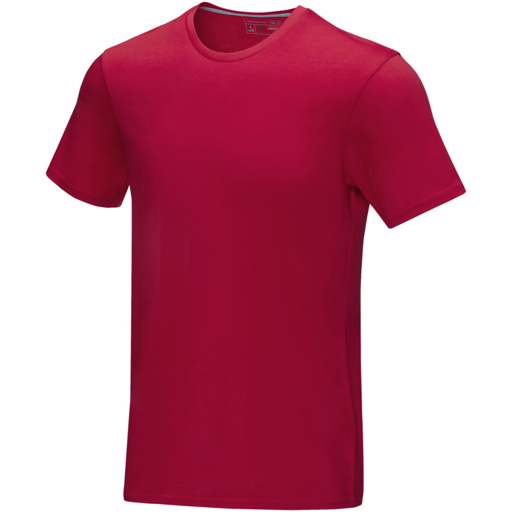 Azurite heren T-shirt met korte mouwen biologisch textiel - met logo of onbedrukt bestellen - rood