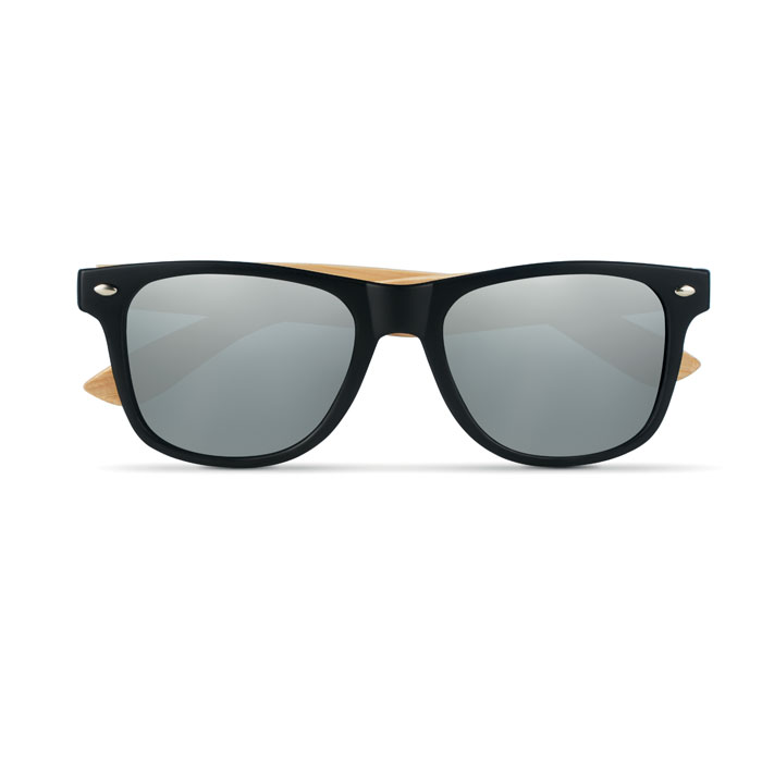 CALIFORNIA TOUCH - Zonnebril met bamboe frame - voor bedrijven en relatiegeschenken - Glanzend Zilver