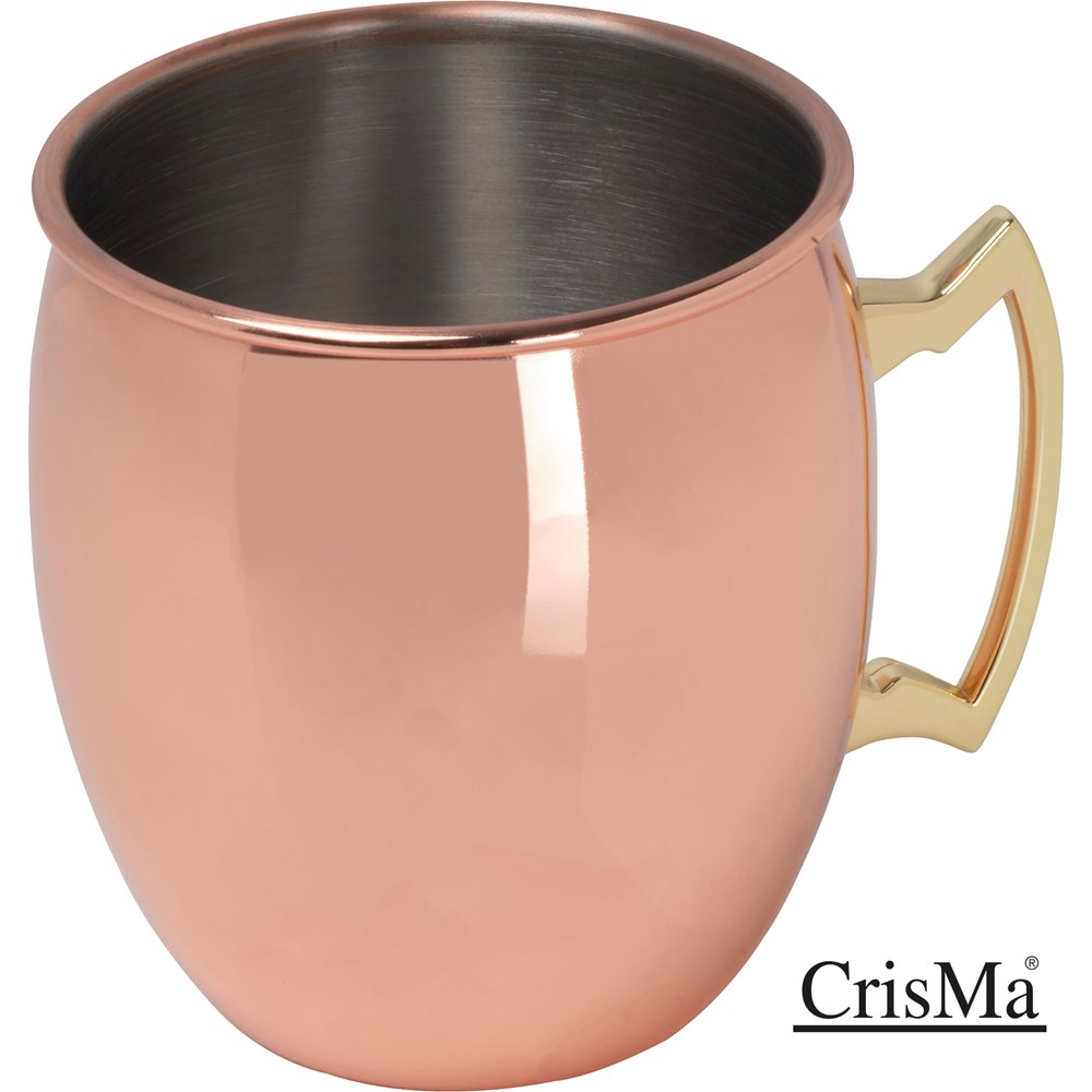 CrisMa rvs/koper beker, 500 ml - bedrukt of onbedrukt verkrijgbaar