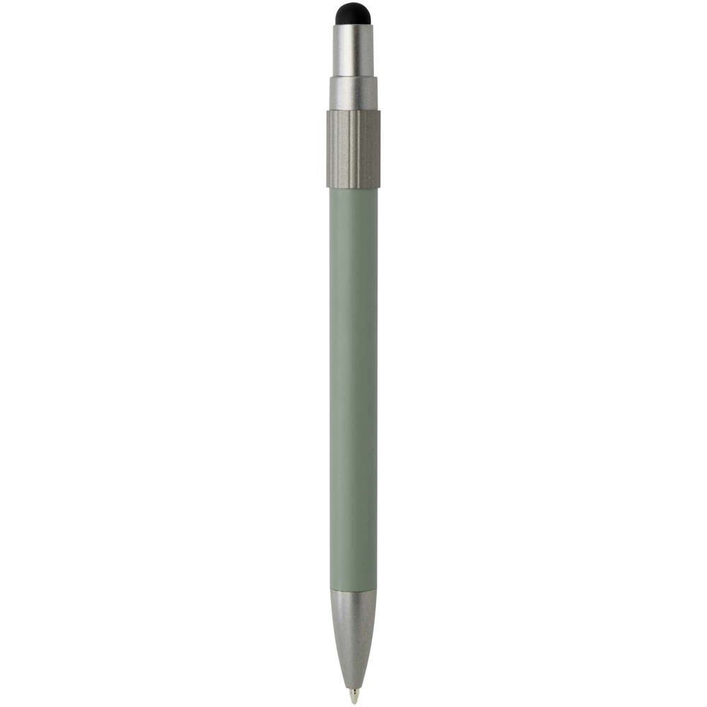 Rill RCS gerecycleerde balpen met stylus en fidget spinner (blauwe inkt)