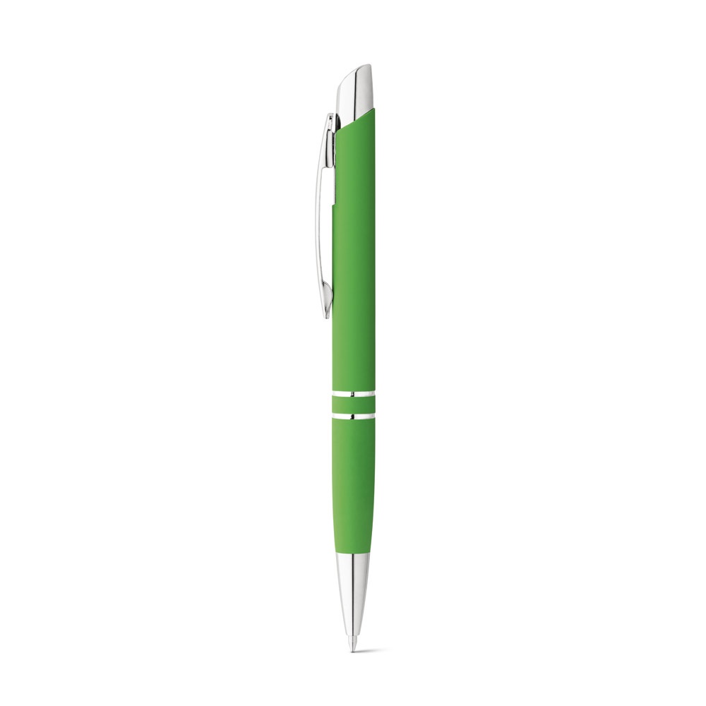 MARIETA SOFT. Aluminium balpen met clip - voor bedrijven en relatiegeschenken - Licht groen