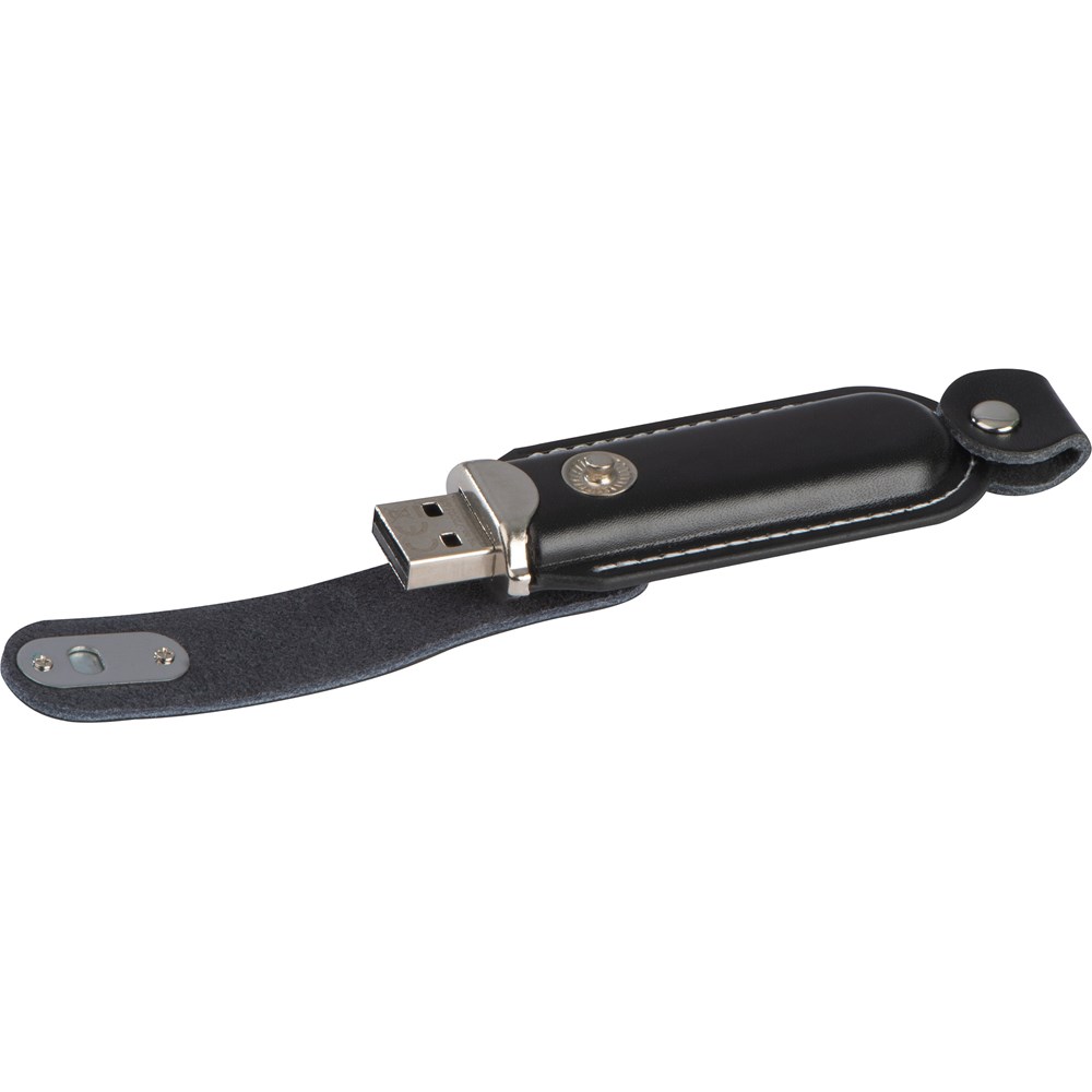 USB-stick van leder, 4GB